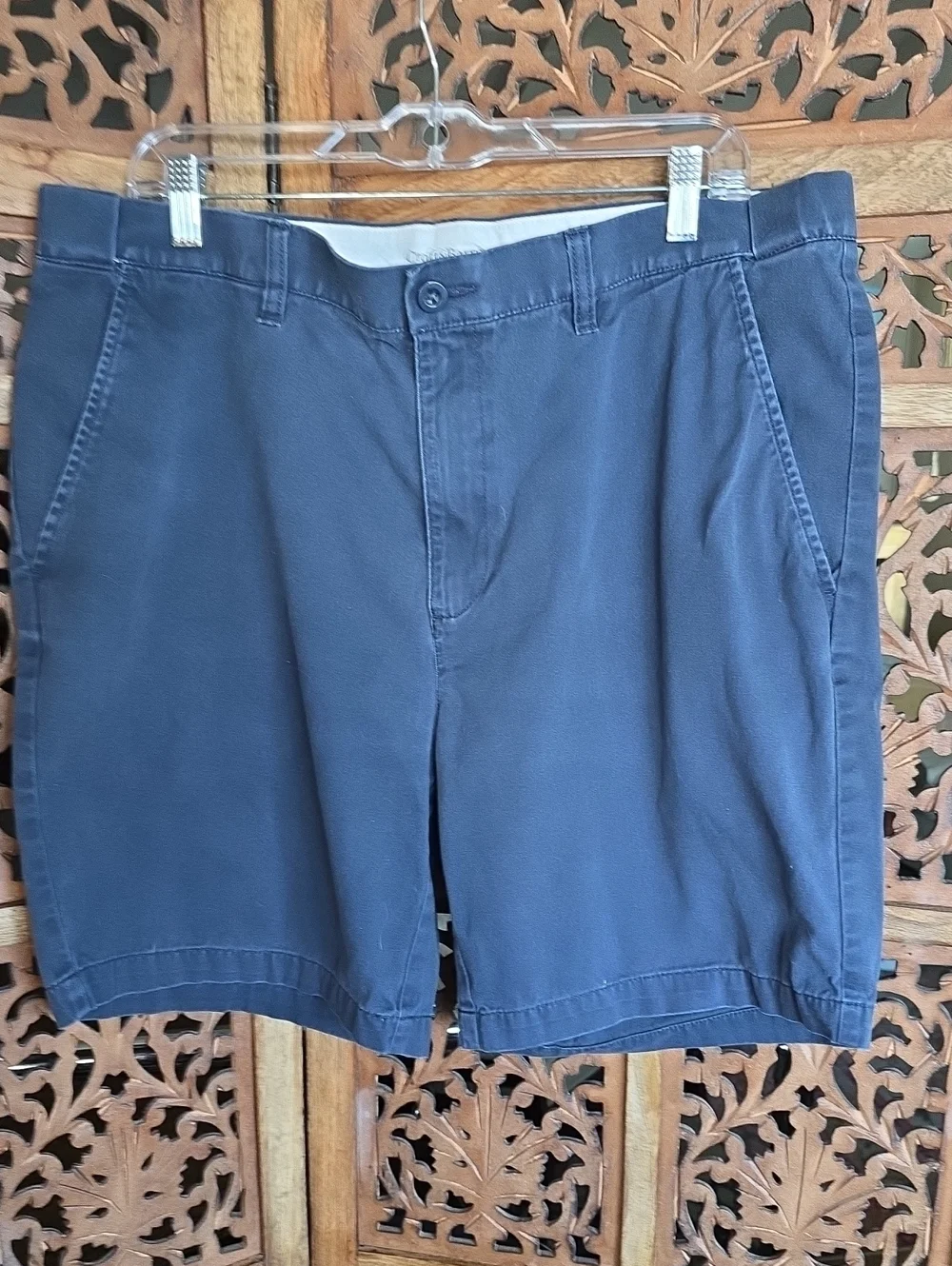 croft & barrow Men's Navy Flat-Front Casual Shorts